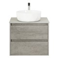 Тумба со столешницей и накладной раковиной подвесная BelBagno СТРУКТУРА (KRAFT) 70 Cemento Grigio KRAFT-700-2C-SO-CG;KEP-70-BO