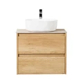 Тумба со столешницей и накладной раковиной подвесная BelBagno СТРУКТУРА (KRAFT) 60 Rovere Nebrasca Nature KRAFT-600-2C-SO-RNN;KEP-60-BO