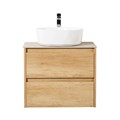 Тумба со столешницей и накладной раковиной подвесная BelBagno СТРУКТУРА (KRAFT) 60 Rovere Nebrasca Nature KRAFT-600-2C-SO-RNN;KEP-60-BO