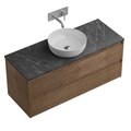Тумба со столешницей подвесная BelBagno СТРУКТУРА (KRAFT) 120 Rovere Tabacco, без отверстия под смеситель KRAFT-1200-2C-SO-RT;KEP-120-MNO-W0