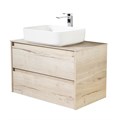 Тумба со столешницей и накладной раковиной подвесная BelBagno СТРУКТУРА (KRAFT) 100 Rovere Galifax Bianco KRAFT-1000-2C-SO-RGB;KEP-100-MCO