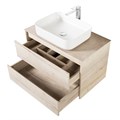 Тумба со столешницей и накладной раковиной подвесная BelBagno СТРУКТУРА (KRAFT) 100 Rovere Galifax Bianco KRAFT-1000-2C-SO-RGB;KEP-100-MCO