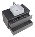 Тумба со столешницей подвесная BelBagno СТРУКТУРА (KRAFT) 100 Cemento Grigio KRAFT-1000-2C-SO-CG;KEP-100-MCO