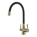 Comfort Смеситель для кухни, гиб.излив 228мм фильтр.воды, р/ОД, бронза, LM, LM3075B LM3075B - фото 45943