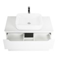 Тумба со столешницей подвесная BelBagno ЭТНА (ETNA-H60) 100 Bianco Lucido ETNA-H60-1000-2C-SO-BL-P;KEP-100-MCO