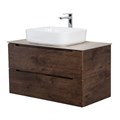 Тумба со столешницей подвесная BelBagno ЭТНА (ETNA) 80 Rovere Moro ETNA-800-2C-SO-RW-P;KEP-80-MCO