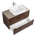 Тумба со столешницей подвесная BelBagno ЭТНА (ETNA) 80 Rovere Moro ETNA-800-2C-SO-RW-P;KEP-80-MCO