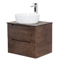 Тумба со столешницей подвесная BelBagno ЭТНА (ETNA) 60 Rovere Moro ETNA-600-2C-SO-RW-P;KEP-60-BO