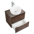 Тумба со столешницей подвесная BelBagno ЭТНА (ETNA) 60 Rovere Moro ETNA-600-2C-SO-RW-P;KEP-60-BO