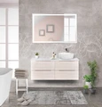 Тумбы со столешницей подвесная BelBagno ЭТНА (ETNA) 120 Rovere Bianco, раковина справа ETNA-600-2C-SO-WO-P;EK-120-AS-BL-L