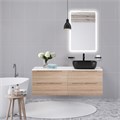 Тумбы со столешницей подвесная BelBagno ЭТНА (ETNA) 120 Rovere Bianco, раковина справа ETNA-600-2C-SO-WO-P;EK-120-AS-BL-L