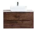 Тумба со столешницей подвесная BelBagno ЭТНА (ETNA) 100 Rovere Moro ETNA-1000-2C-SO-RW-P;KEP-100-MCO