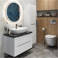 Тумба со столешницей подвесная BelBagno ЭТНА (ETNA) 100 Bianco Lucido ETNA-1000-2C-SO-BL-P;KEP-100-MCO