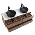 Тумба со столешницей EK-140-2-BL подвесная BelBagno СТРУКТУРА (KRAFT) 140 Rovere Tabacco KRAFT-700-2C-SO-RT;EK-140-2-BL