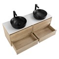 Тумба со столешницей EK-140-2-BL подвесная BelBagno СТРУКТУРА (KRAFT) 140 Rovere Nebrasca Nature KRAFT-700-2C-SO-RNN;EK-140-2-BL