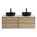 Тумба со столешницей EK-120-2-BL подвесная BelBagno СТРУКТУРА (KRAFT) 120 Rovere Nebrasca Nature KRAFT-600-2C-SO-RNN;EK-120-2-BL