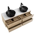 Тумба со столешницей EK-120-2-BL подвесная BelBagno СТРУКТУРА (KRAFT) 120 Rovere Nebrasca Nature KRAFT-600-2C-SO-RNN;EK-120-2-BL