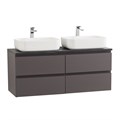 Тумба с четырьмя ящиками и столешницей подвесная BelBagno СТРУКТУРА (KRAFT) 120 Темно-Серый Матовый, столешница KEP-120-2-MNO KRAFT-1200-4C-SO-GSO;KEP-120-2-MNO