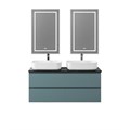 Тумба с четырьмя ящиками и столешницей подвесная BelBagno СТРУКТУРА (KRAFT) 120 Голубой Матовый, столешница KEP-120-2-MNO KRAFT-1200-4C-SO-AO;KEP-120-2-MNO