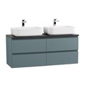 Тумба с четырьмя ящиками и столешницей подвесная BelBagno СТРУКТУРА (KRAFT) 120 Голубой Матовый, столешница KEP-120-2-MNO KRAFT-1200-4C-SO-AO;KEP-120-2-MNO