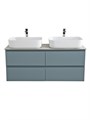 Тумба с четырьмя ящиками и столешницей подвесная BelBagno СТРУКТУРА (KRAFT) 120 Голубой Матовый, столешница KEP-120-2-CEM KRAFT-1200-4C-SO-AO;KEP-120-2-CEM