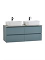 Тумба с четырьмя ящиками и столешницей подвесная BelBagno СТРУКТУРА (KRAFT) 120 Голубой Матовый, столешница KEP-120-2-CEM KRAFT-1200-4C-SO-AO;KEP-120-2-CEM