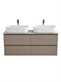 Тумба с четырьмя ящиками и столешницей подвесная BelBagno СТРУКТУРА (KRAFT) 120 Бежевый матовый, столешница KEP-120-2-CEM KRAFT-1200-4C-SO-СO;KEP-120-2-CEM