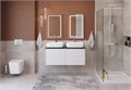 Тумба с четырьмя ящиками и столешницей подвесная BelBagno СТРУКТУРА (KRAFT) 120 Bianco Opaco, столешница KEP-120-2-MNO KRAFT-1200-4C-SO-BO;KEP-120-2-MNO