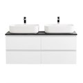 Тумба с четырьмя ящиками и столешницей подвесная BelBagno СТРУКТУРА (KRAFT) 120 Bianco Opaco, столешница KEP-120-2-MNO KRAFT-1200-4C-SO-BO;KEP-120-2-MNO