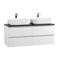 Тумба с четырьмя ящиками и столешницей подвесная BelBagno СТРУКТУРА (KRAFT) 120 Bianco Opaco, столешница KEP-120-2-MNO KRAFT-1200-4C-SO-BO;KEP-120-2-MNO