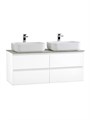 Тумба с четырьмя ящиками и столешницей подвесная BelBagno СТРУКТУРА (KRAFT) 120 Bianco Opaco, столешница KEP-120-2-CEM KRAFT-1200-4C-SO-BO;KEP-120-2-CEM