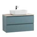 Тумба со столешницей подвесная BelBagno СТРУКТУРА (KRAFT) 90 Голубой Матовый, столешница KEP-90-MCO KRAFT-900-2C-SO-AO;KEP-90-MCO