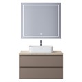 Тумба со столешницей подвесная BelBagno СТРУКТУРА (KRAFT) 90 Бежевый матовый, столешница KEP-90-MCO KRAFT-900-2C-SO-СO;KEP-90-MCO