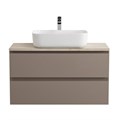 Тумба со столешницей подвесная BelBagno СТРУКТУРА (KRAFT) 90 Бежевый матовый, столешница KEP-90-MCO KRAFT-900-2C-SO-СO;KEP-90-MCO