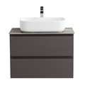 Тумба со столешницей подвесная BelBagno СТРУКТУРА (KRAFT) 70 Темно-Серый Матовый, столешница KEP-70-GRN KRAFT-700-2C-SO-GSO;KEP-70-GRN