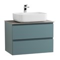 Тумба со столешницей подвесная BelBagno СТРУКТУРА (KRAFT) 70 Голубой Матовый, столешница KEP-70-GRN KRAFT-700-2C-SO-AO;KEP-70-GRN