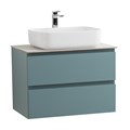 Тумба со столешницей подвесная BelBagno СТРУКТУРА (KRAFT) 70 Голубой Матовый, столешница KEP-70-BO KRAFT-700-2C-SO-AO;KEP-70-BO