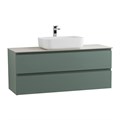 Тумба со столешницей подвесная BelBagno СТРУКТУРА (KRAFT) 120 Еловый Матовый, столешница KEP-120-CEM KRAFT-1200-2C-SO-VO;KEP-120-CEM