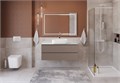 Тумба со столешницей подвесная BelBagno СТРУКТУРА (KRAFT) 120 Бежевый матовый, столешница KEP-120-CEM KRAFT-1200-2C-SO-СO;KEP-120-CEM