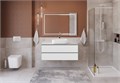 Тумба со столешницей подвесная BelBagno СТРУКТУРА (KRAFT) 120 Bianco Opaco, столешница KEP-120-CEM KRAFT-1200-2C-SO-BO;KEP-120-CEM