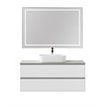 Тумба со столешницей подвесная BelBagno СТРУКТУРА (KRAFT) 120 Bianco Opaco, столешница KEP-120-CEM KRAFT-1200-2C-SO-BO;KEP-120-CEM