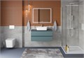 Тумба со столешницей подвесная BelBagno СТРУКТУРА (KRAFT) 100 Голубой Матовый, столешница KEP-100-GRN KRAFT-1000-2C-SO-AO;KEP-100-GRN