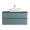 Тумба со столешницей подвесная BelBagno СТРУКТУРА (KRAFT) 100 Голубой Матовый, столешница KEP-100-GRN KRAFT-1000-2C-SO-AO;KEP-100-GRN