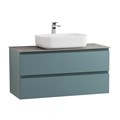 Тумба со столешницей подвесная BelBagno СТРУКТУРА (KRAFT) 100 Голубой Матовый, столешница KEP-100-GRN KRAFT-1000-2C-SO-AO;KEP-100-GRN