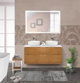 Тумба со столешницей и накладными раковинами подвесная BelBagno ЭТНА (ETNA-H60) 120 Rovere Nature ETNA-H60-600-2C-SO-RN-P;EK-120-2-BL