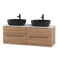 Тумбы со столешницей подвесная BelBagno ЭТНА (ETNA) 140 Rovere Bianco ETNA-700-2C-SO-RG-P;EK-140-2-BL