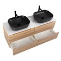 Тумбы со столешницей подвесная BelBagno ЭТНА (ETNA) 140 Rovere Bianco ETNA-700-2C-SO-RG-P;EK-140-2-BL