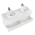 Тумбы со столешницей подвесная BelBagno ЭТНА (ETNA) 120 Bianco Lucido ETNA-600-2C-SO-BL-P;EK-120-2-BL