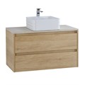 Тумба со столешницей подвесная BelBagno СТРУКТУРА (KRAFT) 90 Rovere Nebrasca Nature KRAFT-900-2C-SO-RNN;KEP-90-MCO