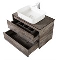 Тумба со столешницей и накладной раковиной подвесная BelBagno СТРУКТУРА (KRAFT) 80 Pino Pasadena KRAFT-800-2C-SO-PP;KEP-80-MCO